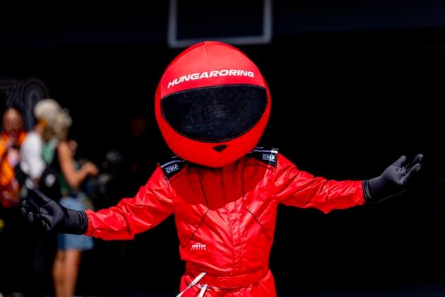 BUDAPEST - Mascot during the Formula 1 Hungary at the Hungaroring circuit on July 26, 2026 in Budapest, Hungary. (Photo by DeFodi Images) - *** BUDAPEST Mascot during the Formula 1 Hungarian Grand Prix at the Hungaroring circuit on July 26, 2026, in Budapest, Hungary. Photo by DeFodi Images
