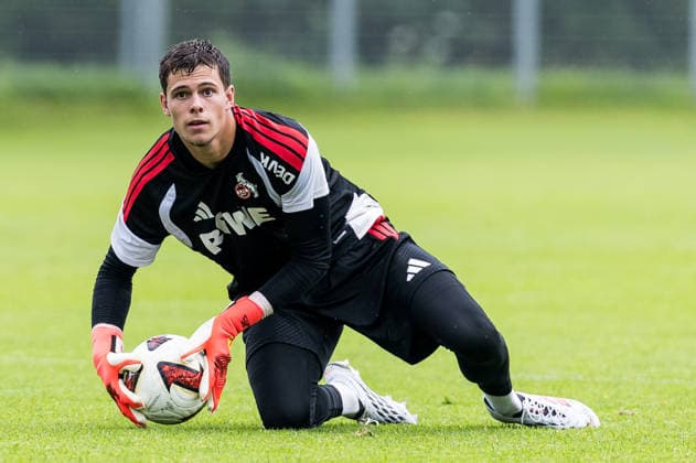 ST. JOHANN IN TIROL, AUSTRIA - JULY 26: Martin James (1. FC Koeln) holding the ball during a training session at trainings camp in Kitzbuehel of season 2026 27 at Koasastadion on July 26, 2026 in St. Johann in Tirol, Austria. Austria Copyright: xSteffiexWunderlx