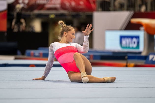 RECORD DATE NOT STATED Deutsche Meisterschaft Geräteturnen - Finals 2026, Hannover, Germany 26.07.2026 Karina Schönmaier (TuS 1861 Chemnitz-Altendorf, Bodenturnen), Deutsche Meisterschaft Geräteturnen, Finals 2926, Hannover 26.07.2026 *** 2026 German Artistic Gymnastics Championships Finals, Hanover, Germany, July 26, 2026; Karina Schönmaier, TuS 1861 Chemnitz Altendorf, Floor Exercise, German Artistic Gymnastics Championships, Finals 2926, Hanover, July 26, 2026 Copyright: xBEAUTIFULxSPORTS PeterxWeberx