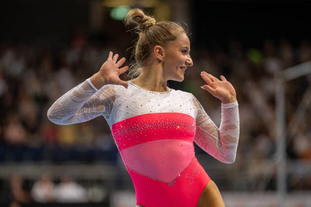 RECORD DATE NOT STATED Deutsche Meisterschaft Geräteturnen - Finals 2026, Hannover, Germany 26.07.2026 Karina Schönmaier (TuS 1861 Chemnitz-Altendorf, Bodenturnen), Deutsche Meisterschaft Geräteturnen, Finals 2926, Hannover 26.07.2026 *** 2026 German Artistic Gymnastics Championships Finals, Hanover, Germany, July 26, 2026; Karina Schönmaier, TuS 1861 Chemnitz Altendorf, Floor Exercise, German Artistic Gymnastics Championships, Finals 2926, Hanover, July 26, 2026 Copyright: xBEAUTIFULxSPORTS PeterxWeberx
