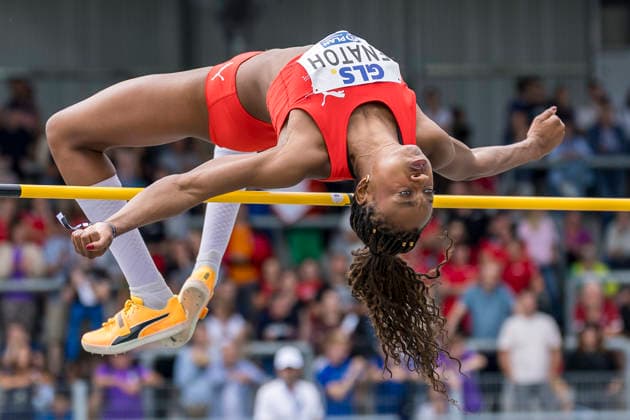 Deutsche Leichtathletik-Meisterschaften; Bochum-Wattenscheid, 26.07.2026 Blessing Enatoh (LG Nord Berlin), Hochsprung; Deutsche Leichtathletik-Meisterschaften am 26.07.2026 im Lorheide-Stadion, Bochum-Wattenscheid (Nordrhein-Westfalen). *** German Track and Field Championships, Bochum-Wattenscheid, July 26, 2026; Blessing Enatoh, LG Nord Berlin, high jump; German Track and Field Championships on July 26, 2026, at Lorheide Stadium, Bochum-Wattenscheid, North Rhine-Westphalia Copyright: xBEAUTIFULxSPORTS AxelxKohringx