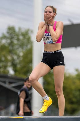 Deutsche Leichtathletik-Meisterschaften; Bochum-Wattenscheid, 26.07.2026 Dorothea Gantert (SpVg Laatzen), Hochsprung; Deutsche Leichtathletik-Meisterschaften am 26.07.2026 im Lorheide-Stadion, Bochum-Wattenscheid (Nordrhein-Westfalen). *** German Track and Field Championships, Bochum Wattenscheid, July 26, 2026; Dorothea Gantert, SpVg Laatzen, high jump; German Track and Field Championships on July 26, 2026, at Lorheide Stadium, Bochum-Wattenscheid, North Rhine-Westphalia Copyright: xBEAUTIFULxSPORTS AxelxKohringx