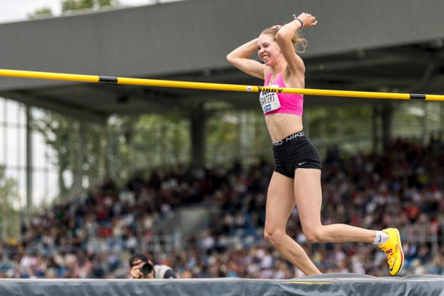 Deutsche Leichtathletik-Meisterschaften; Bochum-Wattenscheid, 26.07.2026 Dorothea Gantert (SpVg Laatzen), Hochsprung ; Deutsche Leichtathletik-Meisterschaften am 26.07.2026 im Lorheide-Stadion, Bochum-Wattenscheid (Nordrhein-Westfalen). *** German Track and Field Championships, Bochum Wattenscheid, July 26, 2026; Dorothea Gantert (SpVg Laatzen), high jump; German Track and Field Championships on July 26, 2026, at Lorheide Stadium, Bochum-Wattenscheid, North Rhine-Westphalia Copyright: xBEAUTIFULxSPORTS AxelxKohringx