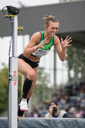 Deutsche Leichtathletik-Meisterschaften; Bochum-Wattenscheid, 26.07.2026 Joana Herrmann (SV Teuto Riesenbeck), Hochsprung ; Deutsche Leichtathletik-Meisterschaften am 26.07.2026 im Lorheide-Stadion, Bochum-Wattenscheid (Nordrhein-Westfalen). *** German Track and Field Championships, Bochum-Wattenscheid, July 26, 2026; Joana Herrmann, SV Teuto Riesenbeck, high jump; German Track and Field Championships on July 26, 2026, at Lorheide Stadium, Bochum-Wattenscheid, North Rhine-Westphalia Copyright: xBEAUTIFULxSPORTS AxelxKohringx