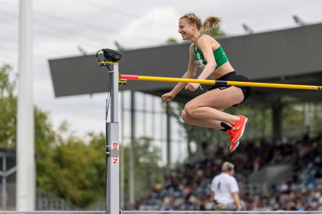 Deutsche Leichtathletik-Meisterschaften; Bochum-Wattenscheid, 26.07.2026 Johanna Göring (SV Salamander Kornwestheim), Hochsprung ; Deutsche Leichtathletik-Meisterschaften am 26.07.2026 im Lorheide-Stadion, Bochum-Wattenscheid (Nordrhein-Westfalen). *** German Track and Field Championships, Bochum Wattenscheid, July 26, 2026; Johanna Göring, SV Salamander Kornwestheim, high jump; German Track and Field Championships on July 26, 2026, at Lorheide Stadium, Bochum-Wattenscheid, North Rhine-Westphalia Copyright: xBEAUTIFULxSPORTS AxelxKohringx