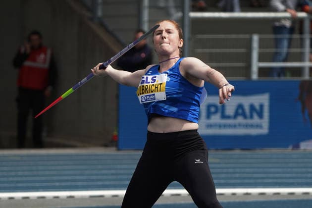 Leichtathletik, Athletics, Track and Field,, Leichtathletik DM 2026 , 25.07-26.07.2026, Lohrheidestadion Bochum-Wattenheid Speerwurf Frauen Finale Julia Copyright Gladys Chai von der Laage *** Track and Field, Athletics, Track and Field, 2026 German Track and Field Championships, July 25–26, 2026, Lohrheidestadion, Bochum, Wattenheid, Women’s Javelin Throw Final, Julia, Copyright Gladys Chai von der Laage