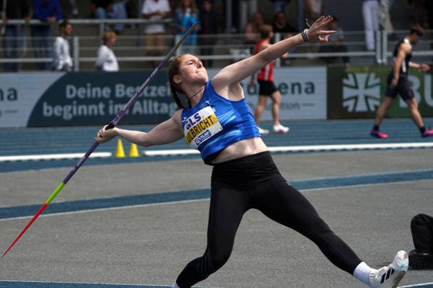 Leichtathletik, Athletics, Track and Field,, Leichtathletik DM 2026 , 25.07-26.07.2026, Lohrheidestadion Bochum-Wattenheid Speerwurf Frauen Julia Ulbricht LAV Rostock Copyright Gladys Chai von der Laage *** Track and Field, Athletics, Track and Field, 2026 German Track and Field Championships, July 25–26, 2026, Lohrheidestadion, Bochum, Wattenheid, Women’s Javelin Throw, Julia Ulbricht, LAV Rostock, Copyright Gladys Chai von der Laage