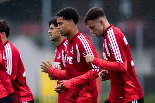 ST. JOHANN IN TIROL, AUSTRIA - JULY 26: Jahmai Simpson-Pusey (1. FC Koeln, 22) running laps during a training session at trainings camp in Kitzbuehel of season 2026 27 at Koasastadion on July 26, 2026 in St. Johann in Tirol, Austria. Austria Copyright: xSteffiexWunderlx