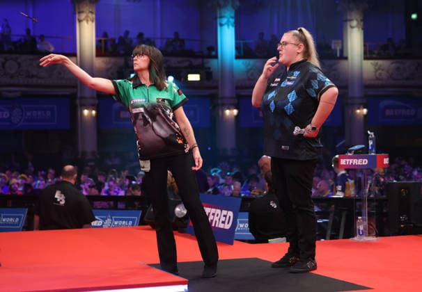 World Matchplay Darts 2026 FINAL Kirisi Viinikainen during the World Matchplay Darts Final at Winter Gardens, Blackpool, UK on 26 July 2026. Blackpool Winter Gardens UK Editorial use only , Copyright: xChrisxSargeantx PSI-24532-0007
