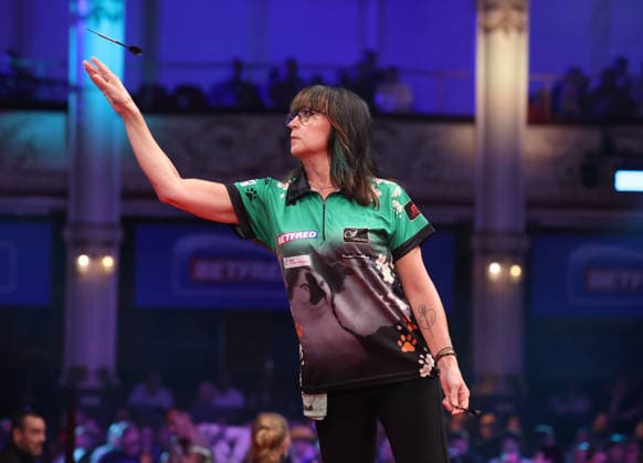 World Matchplay Darts 2026 FINAL Kirisi Viinikainen during the World Matchplay Darts Final at Winter Gardens, Blackpool, UK on 26 July 2026. Blackpool Winter Gardens UK Editorial use only , Copyright: xChrisxSargeantx PSI-24532-0009
