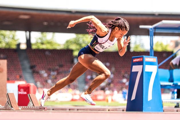 Swiss Athletics Championships, 26.07.2026 ZURICH, SWITZERLAND - JULY 26: Melanie Roland (CA Belfaux) at the start of the womens 400 m at the Swiss Athletics Championships on July 26, 2026 in Zurich, Switzerland. *** Swiss Athletics Championships, July 26, 2026, Zurich, Switzerland. Melanie Roland (CA Belfaux) at the start of the women s 400-meter race at the Swiss Athletics Championships on July 26, 2026, in Zurich, Switzerland Copyright: xBEAUTIFULxSPORTS UlfxSchillerx