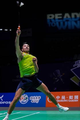 (260726) -- CHANGZHOU, July 26, 2026 -- Toma Junior Popov competes during the men s singles final match between Chou Tien Chen of Chinese Taipei and Toma Junior Popov of France at the China Open 2026 badminton tournament in Changzhou, east China s Jiangsu Province, July 26, 2026. ) (SP)CHINA-CHANGZHOU-BADMINTON-CHINA OPEN-MEN S SINGLES-FINAL(CN) LixBo 