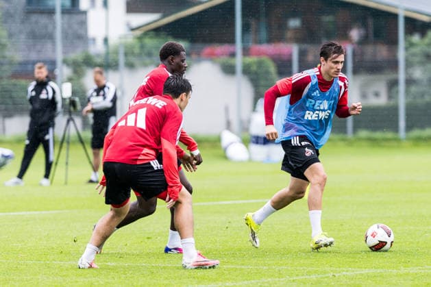 ST. JOHANN IN TIROL, AUSTRIA - JULY 26: Alessio Castro-Montes (1. FC Koeln, 17) controls the ball during a training session at trainings camp in Kitzbuehel of season 2026 27 at Koasastadion on July 26, 2026 in St. Johann in Tirol, Austria. Austria Copyright: xSteffiexWunderlx