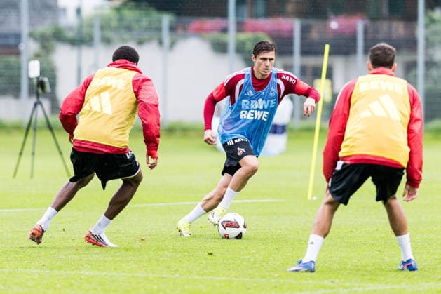 ST. JOHANN IN TIROL, AUSTRIA - JULY 26: Alessio Castro-Montes (1. FC Koeln, 17) controls the ball during a training session at trainings camp in Kitzbuehel of season 2026 27 at Koasastadion on July 26, 2026 in St. Johann in Tirol, Austria. Austria Copyright: xSteffiexWunderlx