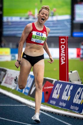 Deutsche Leichtathletik-Meisterschaften; Bochum-Wattenscheid, 26.07.2026 Deutsche Meisterin über 800m: Smilla Kolbe (Eintracht Frankfurt e.V.); Deutsche Leichtathletik-Meisterschaften am 26.07.2026 im Lorheide-Stadion, Bochum-Wattenscheid (Nordrhein-Westfalen). *** German Track and Field Championships, Bochum-Wattenscheid, July 26, 2026; German 800-meter Champion: Smilla Kolbe, Eintracht Frankfurt e.V.; German Track and Field Championships on July 26, 2026, at Lorheide Stadium, Bochum-Wattenscheid, North Rhine-Westphalia Copyright: xBEAUTIFULxSPORTS LeahxKohringx