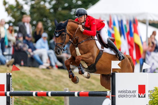 HAGEN a.T.W. - FEI Jumping European Championship, EM, Europameisterschaft Children, Juniors and Young Rider 2026, HAGEN a.T.W. - FEI Jumping European Championship Children, Juniors and Young Rider 2026 TILLMANN Lennard (GER), Veltiner 3 J-I - CH-EU-J-S - Juniors - Individuals Final Individuals over two rounds - First ROUND Hagen a.T.W., Reitanlage Haunhorst 26. July 2026 - *** HAGEN a T W FEI Jumping European Championship for Children, Juniors, and Young Riders 2026, HAGEN a T W FEI Jumping European Championship for Children, Juniors and Young Riders 2026 TILLMANN Lennard GER, Veltiner 3 J I CH EU J S Juniors Individuals Final (Individuals over two rounds) First ROUND Hagen a T W, Haunhorst Equestrian Center, July 26, 2026
