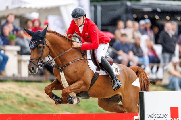 HAGEN a.T.W. - FEI Jumping European Championship, EM, Europameisterschaft Children, Juniors and Young Rider 2026, HAGEN a.T.W. - FEI Jumping European Championship Children, Juniors and Young Rider 2026 TILLMANN Lennard (GER), Veltiner 3 J-I - CH-EU-J-S - Juniors - Individuals Final Individuals over two rounds - First ROUND Hagen a.T.W., Reitanlage Haunhorst 26. July 2026 - *** HAGEN a T W FEI Jumping European Championship for Children, Juniors, and Young Riders 2026, HAGEN a T W FEI Jumping European Championship for Children, Juniors and Young Riders 2026 TILLMANN Lennard GER, Veltiner 3 J I CH EU J S Juniors Individuals Final (Individuals over two rounds) First ROUND Hagen a T W, Haunhorst Equestrian Center, July 26, 2026
