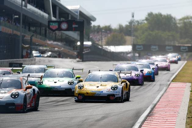17 Jaap van Lagen (NLD, Martinet by Almeras), 15 Theo Oeverhaus (DEU, Martinet by Almeras), Porsche Mobil 1 Supercup at Hungaroring on July 26, 2026 in Budapest, Hungary. (Photo by HOCH ZWEI) Budapest Hungary *** 17 Jaap van Lagen (NLD), Martinet by Almeras, 15 Theo Oeverhaus (DEU), Martinet by Almeras, Porsche Mobil 1 Supercup at the Hungaroring on July 26, 2026, in Budapest, Hungary. Photo by HOCH ZWEI, Budapest, Hungary