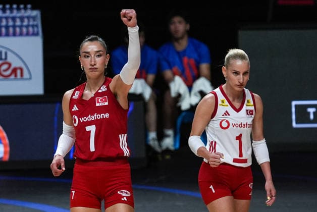 Turkiye v Brazil - 2026 FIVB Volleyball Nations League MACAO, CHINA - JULY 26: Players of Turkiye celebrate after scoring a point during the 2026 FIVB Volleyball Nations League (VNL) women s final match between Turkiye and Brazil at the East Asian Games Dome in Macao, China, on July 26, 2026. Dilara Irem Sancar Anadolu Macao China. Editorial use only. Please get in touch for any other usage.  Copyright: x2026xAnadoluxDilaraxIremxSancarx