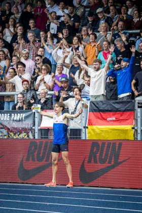 Deutsche Leichtathletik-Meisterschaften; Bochum-Wattenscheid, 26.07.2026 Deutscher Meister über 800m: Alexander Stepanov (VfL Sindelfingen); Deutsche Leichtathletik-Meisterschaften am 26.07.2026 im Lorheide-Stadion, Bochum-Wattenscheid (Nordrhein-Westfalen). *** German Track and Field Championships, Bochum Wattenscheid, July 26, 2026; German 800-meter Champion: Alexander Stepanov, VfL Sindelfingen; German Track and Field Championships on July 26, 2026, at Lorheide Stadium, Bochum-Wattenscheid, North Rhine-Westphalia Copyright: xBEAUTIFULxSPORTS LeahxKohringx