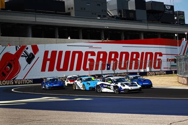 Sport Bilder des Tages Start, 5 Kai Pfister (DEU, Proton Competition), 9 Eugenio Pisani (ITA, Dinamic Motorsport), 13 Jorge E. Ramirez Fernandez (ESP, RGB Racing Team), Porsche Mobil 1 Supercup at Hungaroring on July 26, 2026 in Budapest, Hungary. (Photo by HOCH ZWEI) Budapest Hungary *** Start, 5 Kai Pfister (GER), Proton Competition, 9 Eugenio Pisani (ITA), Dinamic Motorsport, 13 Jorge E. Ramirez Fernandez ESP, RGB Racing Team, Porsche Mobil 1 Supercup at the Hungaroring on July 26, 2026, in Budapest, Hungary. Photo by HOCH ZWEI, Budapest, Hungary