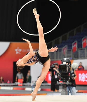 26.07.2026, xhbx, Turnen Rhythmische Sportgymnastik, Deutsche Meisterschaften 2026 v.l. Julia Stavickaja (Bremen 1860) Übungen mit dem Reifen (DFL DFB REGULATIONS PROHIBIT ANY USE OF PHOTOGRAPHS as IMAGE SEQUENCES and or QUASI-VIDEO) Hannover *** July 26, 2026, xhbx, Gymnastics, Rhythmic Gymnastics, 2026 German Championships by Julia Stavickaja, Bremen 1860, Hoop Routine. DFL and DFB regulations prohibit any use of photographs as image sequences and or quasi-video. Hanover