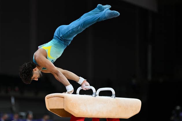 COM26 ARTISTIC GYMNASTICS, Ritam Malik of Australia competes in the Artistic Gymnastics Men™s All-Around Final during the Glasgow 2026 Commonwealth Games at the Glasgow International Arena in Glasgow, Scotland, Sunday, July 26, 2026. ( NO ARCHIVING, EDITORIAL USE ONLY Glasgow Scotland United Kingdom  Copyright: xLUKASxCOCHx 20260726138231394320