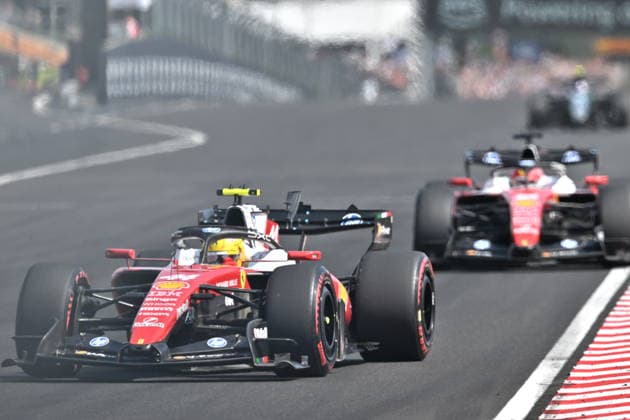 RECORD DATE NOT STATED F1 Grand Prix of Hungary MOGYOROD, HUNGARY JULY 26: Lewis Hamilton of Great Britain drives the Scuderia Ferrari HP car on track during the race of the Formula 1 AWS Hungarian Grand Prix 2026 at the Hungaroring on July 26, 2026 in Mogyorod, Hungary. Budapest Hungary  Copyright: xArturxWidakx originalFilename:widak-f1grandp260726_npjuF.jpg