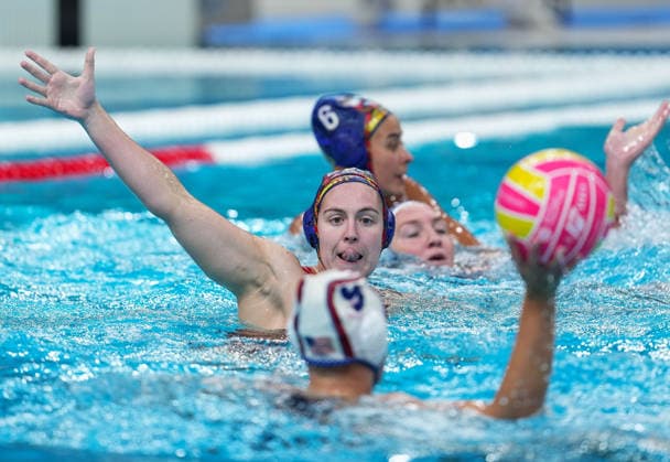 July 26, 2026, Sydney, Nsw, Australia: ARIADNA RUIZ BARRIL of Spain defends in the Women s gold medal match between Spain and the United States during the 2026 World Aquatics Women s Water polo, Wasserball World Cup. Water Polo 2026: World Aquatics WomenÃ¢â‚¬â ¢S Water Polo World Cup  - ZUMAt173 20260726_zsp_t173_049 Copyright: xStephanexThomasx