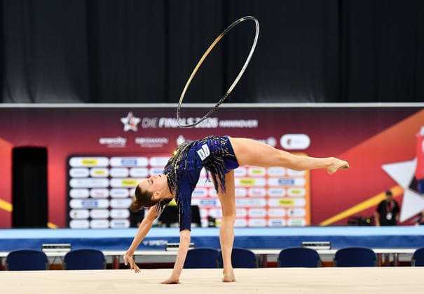 26.07.2026, xhbx, Turnen Rhythmische Sportgymnastik, Deutsche Meisterschaften 2026 v.l. Darja Varfolomeev (TSV Schmiden 1902) Übungen mit dem Reifen (DFL DFB REGULATIONS PROHIBIT ANY USE OF PHOTOGRAPHS as IMAGE SEQUENCES and or QUASI-VIDEO) Hannover *** July 26, 2026, xhbx, Gymnastics, Rhythmic Gymnastics, 2026 German Championships v l Darja Varfolomeev TSV Schmiden 1902 Hoop Routine DFL DFB REGULATIONS PROHIBIT ANY USE OF PHOTOGRAPHS as IMAGE SEQUENCES and or QUASI-VIDEO Hannover