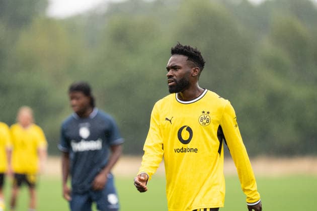 26.07.2026, GER Deutschland, Fussball, Saison 2026 2027, Testspiel zwischen Borussia Dortmund U23 vs Jong FC Utrecht Joseph Boyamba (BV Borussia Dortmund U23, 10) Dortmund BVB-Trainingsgelände Hohenbuschei Nordrhein Westfalen Deutschland *** July 26, 2026, GER Germany, Soccer, 2026–2027 Season, Friendly Match between Borussia Dortmund U23 and Jong FC Utrecht Joseph Boyamba BV Borussia Dortmund U23, 10 Dortmund BVB Training Facility Hohenbuschei North Rhine-Westphalia Germany Copyright: xnordphotoxGmbHx xSchulzex