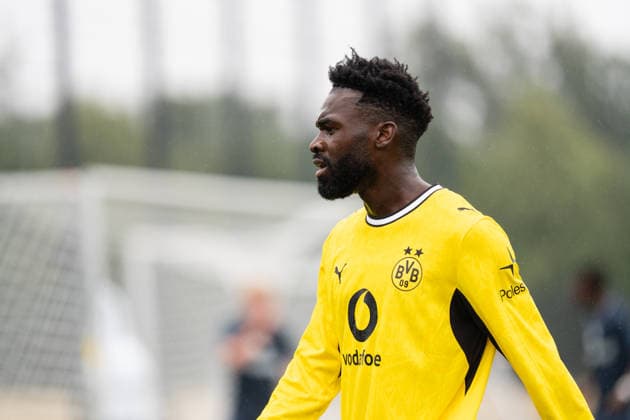 26.07.2026, GER Deutschland, Fussball, Saison 2026 2027, Testspiel zwischen Borussia Dortmund U23 vs Jong FC Utrecht Joseph Boyamba (BV Borussia Dortmund U23, 10) Dortmund BVB-Trainingsgelände Hohenbuschei Nordrhein Westfalen Deutschland *** July 26, 2026, GER Germany, Soccer, 2026–2027 Season, Friendly Match between Borussia Dortmund U23 and Jong FC Utrecht Joseph Boyamba BV Borussia Dortmund U23, 10 Dortmund BVB Training Facility Hohenbuschei North Rhine-Westphalia Germany Copyright: xnordphotoxGmbHx xSchulzex