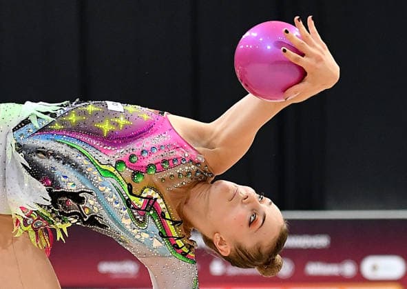 26.07.2026, xhbx, Turnen Rhythmische Sportgymnastik, Deutsche Meisterschaften 2026 v.l. Margarita Kolosov (SC Potsdam) Übung mit dem Ball (DFL DFB REGULATIONS PROHIBIT ANY USE OF PHOTOGRAPHS as IMAGE SEQUENCES and or QUASI-VIDEO) Hannover *** July 26, 2026, xhbx, Rhythmic Gymnastics, 2026 German Championships by Margarita Kolosov, SC Potsdam, Ball Routine. DFL and DFB regulations prohibit any use of photographs as image sequences and or quasi-video. Hanover