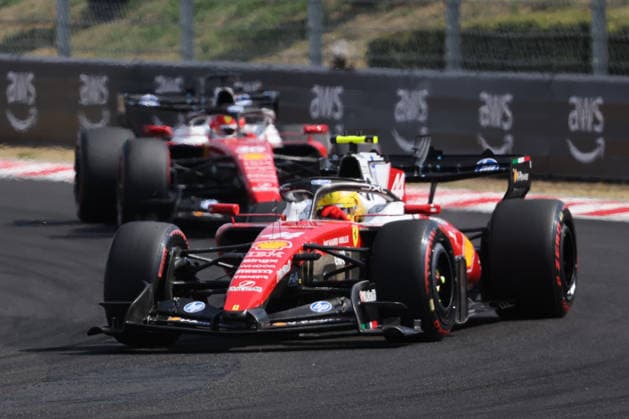 F1 Hungarian Grand Prix 2026 Lewis Hamilton and Charles Leclerc of Ferrari during the Formula 1 Hungarian Grand Prix at Hungaroring in Budapest, Hungary on July 26, 2026. Budapest Hungary  Copyright: xJakubxPorzyckix originalFilename:porzycki-f1hungar260726_npY7n.jpg