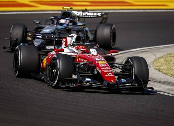 BUDAPEST - Andrea Kimi Antonelli (Mercedes) and Charles Leclerc (Ferrari) during the race at the Hungaroring for the Hungarian Grand Prix. SANDER KONING ANP xVIxANPxSportx xxANPxIVx 564338501 originalFilename: 564338501.jpg