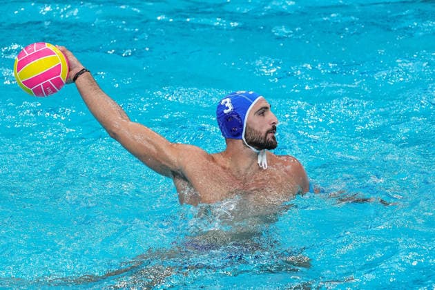 July 26, 2026, Sydney, Nsw, Australia: DIMITRIOS SKOUMPAKIS of Greece shoots on goal during the Men s gold medal match between Hungary and Greece at the 2026 World Aquatics Women s Water polo, Wasserball World Cup. Sydney Australia - ZUMAt173 20260726_zsp_t173_073 Copyright: xStephanexThomasx