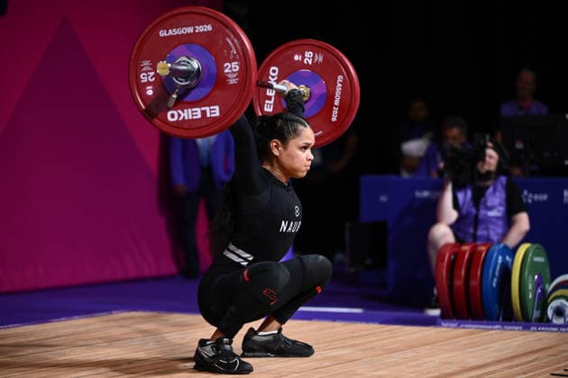COM26 WEIGHTLIFTING, Jo-Beth Deireragea of Nauru competes during the Women™s Weightlifting 48kg of the Glasgow 2026 Commonwealth Games at the SEC Armadillo in Glasgow, Scotland, Sunday, July 26, 2026. ( NO ARCHIVING, EDITORIAL USE ONLY Glasgow United Kingdom  Copyright: xJOELxCARRETTx 20260727158518144845