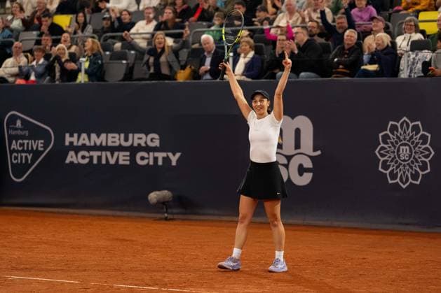 Tamara Korpatsch (GER) jubelt Jubel nach Sieg Spielende, GER, Anna Bondar vs Tamara Korpatsch, Tennis, MSC Hamburg Ladies Open WTA, Tennis Damen 250, Finale, 26.07.2026 GER, Anna Bondar vs Tamara Korpatsch, Tennis, MSC Hamburg Ladies Open WTA 250, Finale, 26.07.2026 Hamburg *** Tamara Korpatsch (GER) celebrates after winning the match, GER, Anna Bondar vs. Tamara Korpatsch, Tennis, MSC Hamburg Ladies Open WTA 250, Final, July 26, 2026, GER, Anna Bondar vs. Tamara Korpatsch, Tennis, MSC Hamburg Ladies Open WTA 250, Final, July 26, 2026, Hamburg Copyright: xEibner-Pressefoto MaxxVincenx EP_MVN