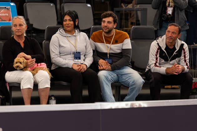 Familie Korpatsch, links Birgit Korpatsch, rechts Thomas Korpatsch, GER, Anna Bondar vs Tamara Korpatsch, Tennis, MSC Hamburg Ladies Open WTA, Tennis Damen 250, Finale, 26.07.2026 GER, Anna Bondar vs Tamara Korpatsch, Tennis, MSC Hamburg Ladies Open WTA 250, Finale, 26.07.2026 Hamburg *** The Korpatsch family: Birgit Korpatsch on the left, Thomas Korpatsch on the right, GER; Anna Bondar vs. Tamara Korpatsch, tennis, MSC Hamburg Ladies Open WTA 250, Final, July 26, 2026, GER; Anna Bondar vs. Tamara Korpatsch, tennis, MSC Hamburg Ladies Open WTA 250, Final, July 26, 2026, Hamburg Copyright: xEibner-Pressefoto MaxxVincenx EP_MVN