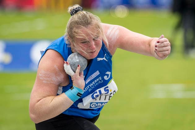Deutsche Leichtathletik-Meisterschaften; Bochum-Wattenscheid, 26.07.2026 Julia Ritter (TV Wattenscheid 01), Kugelstossen; Deutsche Leichtathletik-Meisterschaften am 26.07.2026 im Lorheide-Stadion, Bochum-Wattenscheid (Nordrhein-Westfalen). *** German Track and Field Championships, Bochum-Wattenscheid, July 26, 2026; Julia Ritter, TV Wattenscheid 01, shot put; German Track and Field Championships on July 26, 2026, at Lorheide Stadium, Bochum-Wattenscheid, North Rhine-Westphalia Copyright: xBEAUTIFULxSPORTS AxelxKohringx
