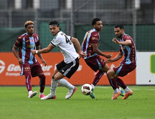Trabzonspor v Eintracht Frankfurt - Friendly Match SALZBURG, AUSTRIA - JULY 26 : Can Uzun of Eintracht Frankfurt competes during the first friendly match between Trabzonspor and Eintracht Frankfur at SAK Arena Nonntal Sports Complex in Salzburg, Austria on July 26, 2026. Hasan Tascan Anadolu Salzburg Austria. Editorial use only. Please get in touch for any other usage.  Copyright: x2026xAnadoluxHasanxTascanx