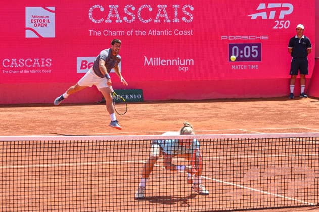 Sport Bilder des Tages July 26, 2026, Lisbon, Lisbon, Portugal: Rafael Matos and Orlando Luz in action during the Doubles Final at the Millennium Estoril Open ATP, Tennis Herren tennis tournament at Clube de Tenis do Estoril. Millennium Estoril Open 2026  - ZUMAr238 20260726_zip_r238_008 Copyright: xRicardoxRochax