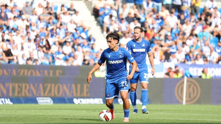 26.07.2026, xrekx, Fussball Testspiel, Karlsruher SC - Inter Mailand v.l. Danyal Zor (Karlsruher SC) (DFL DFB REGULATIONS PROHIBIT ANY USE OF PHOTOGRAPHS as IMAGE SEQUENCES and or QUASI-VIDEO) Karlsruhe *** July 26, 2026, xrekx, Soccer Friendly Match, Karlsruher SC vs. Inter Milan, by Danyal Zor, Karlsruher SC, DFL, DFB. REGULATIONS PROHIBIT ANY USE OF PHOTOGRAPHS AS IMAGE SEQUENCES AND OR QUASI-VIDEO, Karlsruhe