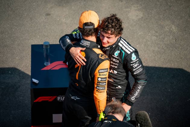 July 26, 2026, Mogyorod, Pest, Hungary: The World champion Lando Norris (mclaren F1 team) wins the F1 Louis Vuitton Hungary Grand prix ahead Max Verstappen(Redbull racing) and Kimi Antonelli(Mercedes Amg Petronas) at Hungaroring(Mogyorod,Pest,Hungary) on Sunday,July,26,2026 Mogyorod Hungary - ZUMAp257 20260726_zip_p257_001 Copyright: xCristopherxPonsox