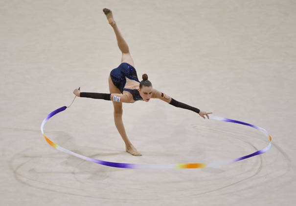 26.07.2026, xhbx, Turnen Rhythmische Sportgymnastik, Deutsche Meisterschaften 2026 v.l. Darja Varfolomeev (TSV Schmiden 1902), Darja Varfolomeev (TSV Schmiden 1902) Übung mit dem Band (DFL DFB REGULATIONS PROHIBIT ANY USE OF PHOTOGRAPHS as IMAGE SEQUENCES and or QUASI-VIDEO) Hannover *** July 26, 2026, xhbx, Rhythmic Gymnastics, 2026 German Championships, from left: Darja Varfolomeev, TSV Schmiden 1902, Darja Varfolomeev, TSV Schmiden 1902, ribbon routine. DFL and DFB regulations prohibit any use of photographs as image sequences and or quasi-video. Hanover