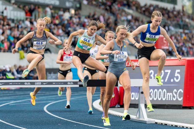 Deutsche Leichtathletik-Meisterschaften; Bochum-Wattenscheid, 26.07.2026 Gesa Felicitas Krause (Silvesterlauf Trier) gewinnt über 3000m Hindernis; Deutsche Leichtathletik-Meisterschaften am 26.07.2026 im Lorheide-Stadion, Bochum-Wattenscheid (Nordrhein-Westfalen). *** German Track and Field Championships, Bochum-Wattenscheid, July 26, 2026: Gesa Felicitas Krause wins the 3,000-meter steeplechase at the New Year’s Eve Run in Trier. German Track and Field Championships on July 26, 2026, at Lorheide Stadium, Bochum-Wattenscheid, North Rhine-Westphalia Copyright: xBEAUTIFULxSPORTS AxelxKohringx