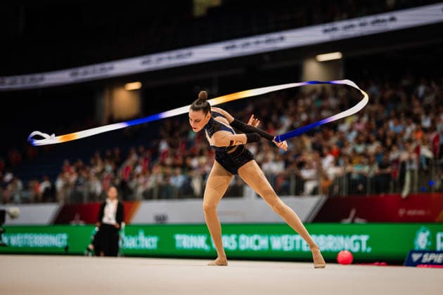 Die Finals 2026 - Rhythmische Sportgymnastik, 26.07.2026 Darja Verfolomeev - TSV Scheiden 1902 e.V. (Band); Die Finals 2026 - Rhythmische Sportgymnastik am 26.07.2026 in der ZAG-Arena, Hannover *** The 2026 Rhythmic Gymnastics Finals, July 26, 2026 Darja Verfolomeev TSV Scheiden 1902 e.V. Ribbon The 2026 Rhythmic Gymnastics Finals on July 26, 2026, at the ZAG Arena, Hanover Copyright: xBEAUTIFULxSPORTS Tonhäuserx
