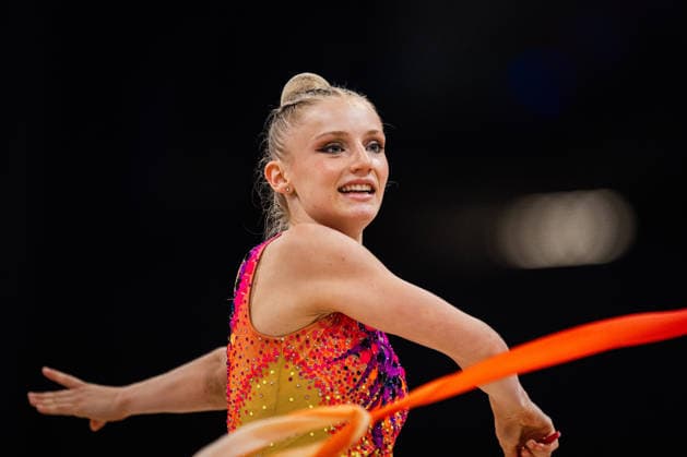 Die Finals 2026 - Rhythmische Sportgymnastik, 26.07.2026 Luzie-Riva Kampe - TSV 1862 Friedberg (Band); Die Finals 2026 - Rhythmische Sportgymnastik am 26.07.2026 in der ZAG-Arena, Hannover *** The 2026 Rhythmic Gymnastics Finals, July 26, 2026 Luzie Riva Kampe TSV 1862 Friedberg Ribbon The 2026 Rhythmic Gymnastics Finals on July 26, 2026, at the ZAG Arena, Hanover Copyright: xBEAUTIFULxSPORTS Tonhäuserx
