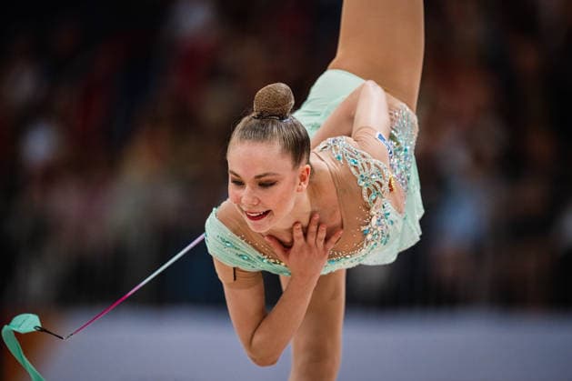 Die Finals 2026 - Rhythmische Sportgymnastik, 26.07.2026 Viktoria Steinfeld - TSV Schmiden 1902 e.V. (Band); Die Finals 2026 - Rhythmische Sportgymnastik am 26.07.2026 in der ZAG-Arena, Hannover *** The 2026 Rhythmic Gymnastics Finals, July 26, 2026 Viktoria Steinfeld TSV Schmiden 1902 e.V. Ribbon The 2026 Rhythmic Gymnastics Finals on July 26, 2026, at the ZAG Arena, Hanover Copyright: xBEAUTIFULxSPORTS Tonhäuserx