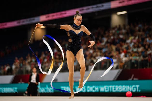 Die Finals 2026 - Rhythmische Sportgymnastik, 26.07.2026 Darja Verfolomeev - TSV Scheiden 1902 e.V. (Band); Die Finals 2026 - Rhythmische Sportgymnastik am 26.07.2026 in der ZAG-Arena, Hannover *** The 2026 Rhythmic Gymnastics Finals, July 26, 2026 Darja Verfolomeev TSV Scheiden 1902 e.V. Ribbon The 2026 Rhythmic Gymnastics Finals on July 26, 2026, at the ZAG Arena, Hanover Copyright: xBEAUTIFULxSPORTS Tonhäuserx